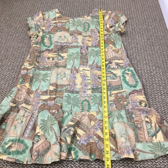 EUC RARE Tori Richard Honolulu Cotton Lawn Ruffled Hem Father Damien Dress 2XL - Picture 9 of 14